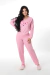 Pijama feminino flanelado longo sem bolso