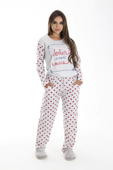 Pijama Longo Feminino com bolso