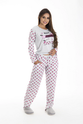 Pijama Longo Feminino com bolso