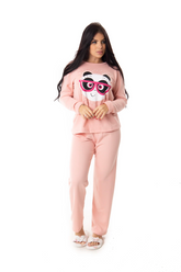 Pijama feminino flanelado sem bolso